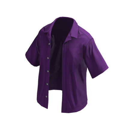 Unbuttoned Open Purple Shirt