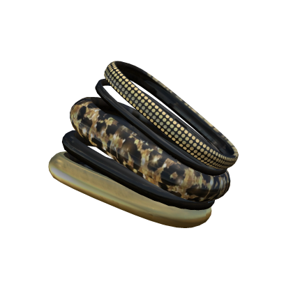 Gold Cheetah Print Bracelets Jewelery Y2K 2000s