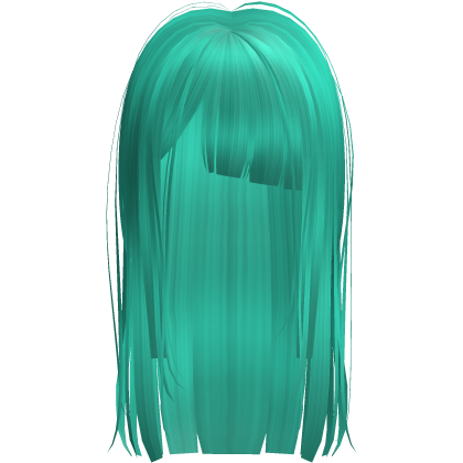 Turquoise Long Messy Goth Short Bangs Horror Hair
