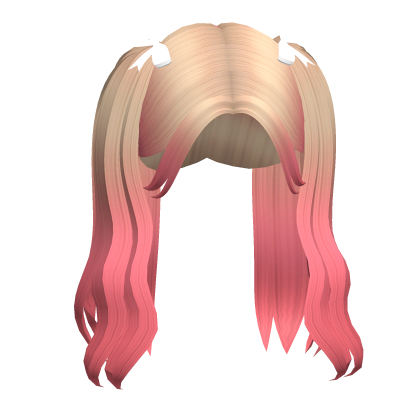 Blonde to Pink Cute Anime Ponytails Hair Roblox item