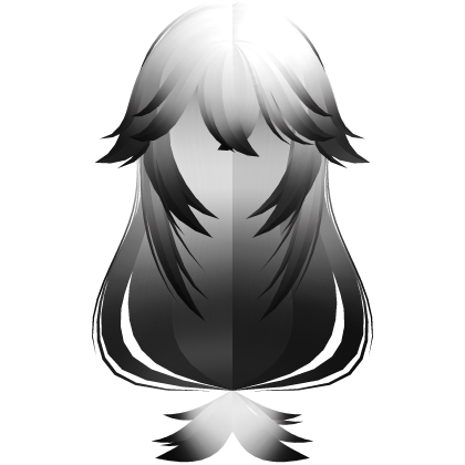 yae miko fluffy fox girl hair white black Roblox item