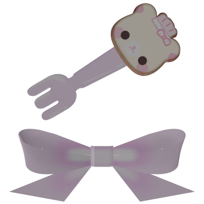 ♡ | Cute purple bear bow