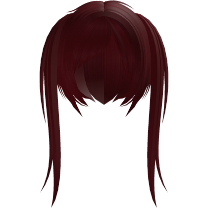 Cute long emo vkei red pigtails