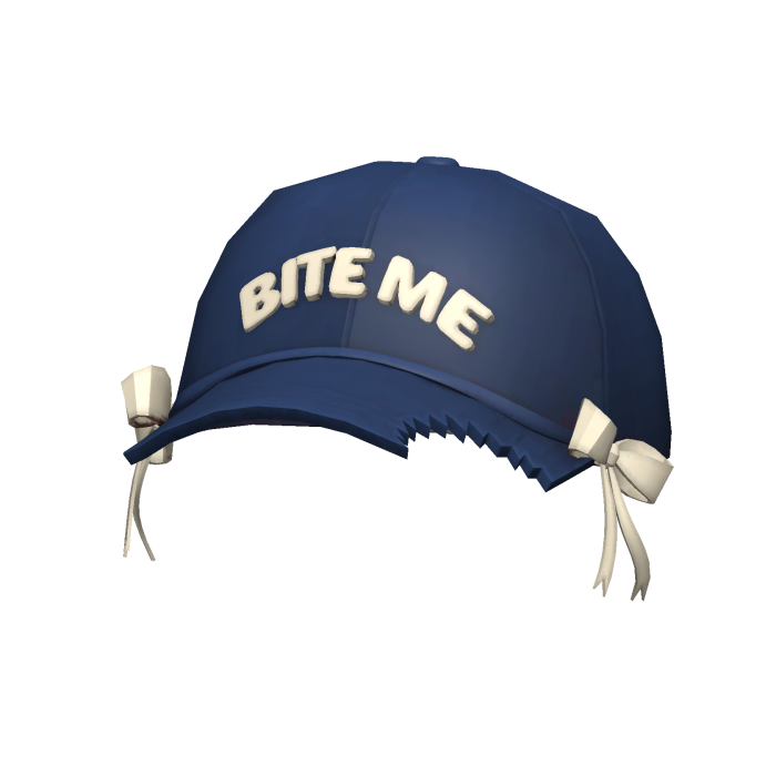 [NEW 🚨] "BITE ME" Cap with Bows in Blue/Cream