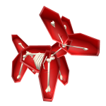 Red Skeleton Balloon Dog