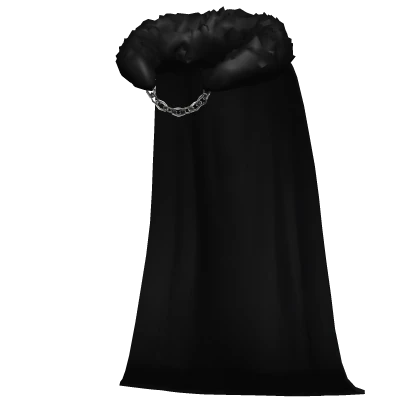 Black royal fur cape with y2k metallic chains | Roblox Item