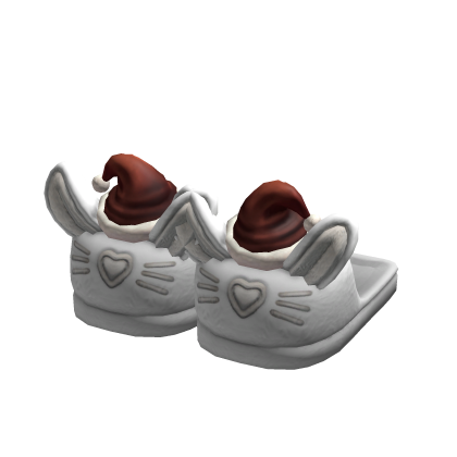 Cozy Red Christmas Bunny Slippers