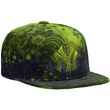 Green & Blue Rose NY Sidewept Fitted Cap Roblox item