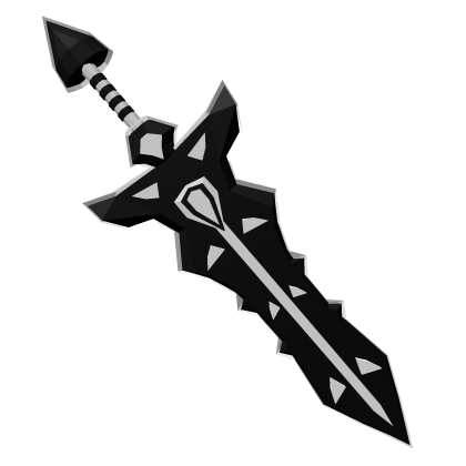 Cartoony Black Void Sword