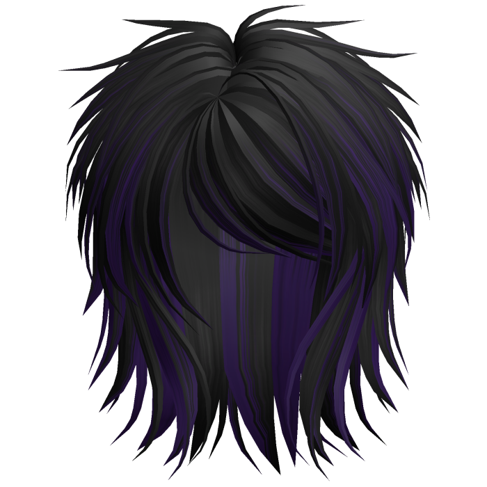 Short Fluffy Scene Blowout Black&Purple