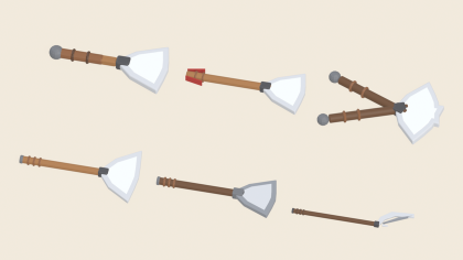 Low Poly Axe Pack x30 Scythe Fantasy Battle preview 10