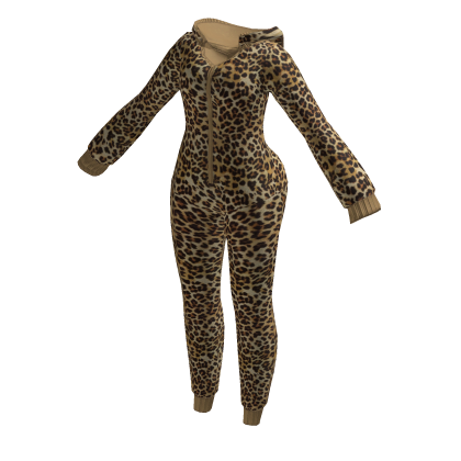 🤎 Cute Leopard Print Onesie Romper Pajamas