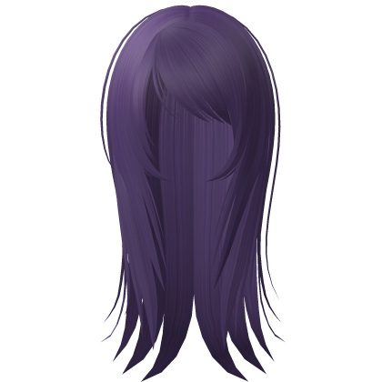 ☆ emo scene messy wispy long hair purple