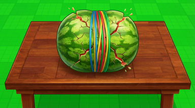 Thumbnail for Roblox game: Rubber Band Watermelon