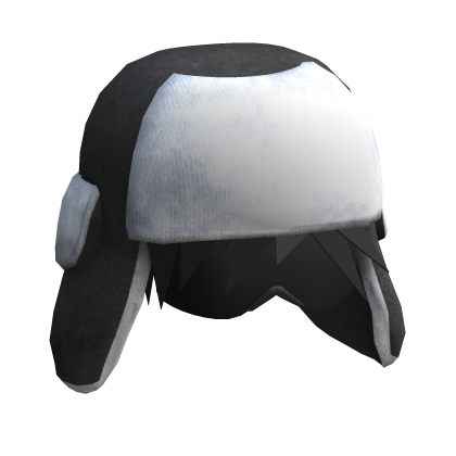 Black and White Ushanka + Hair + Ski Shades Roblox item