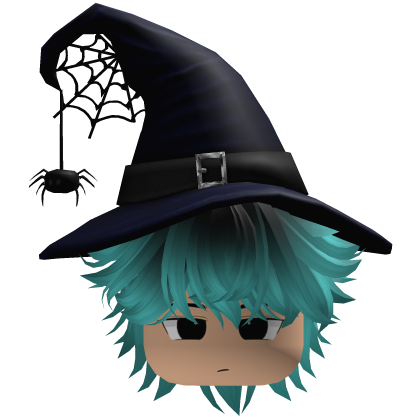 fluffy messy emo Y2K Halloween hair (Blue) Roblox item