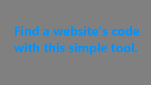 Get Website Code (Alpha)