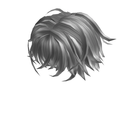 silver wavy messy hair Roblox item