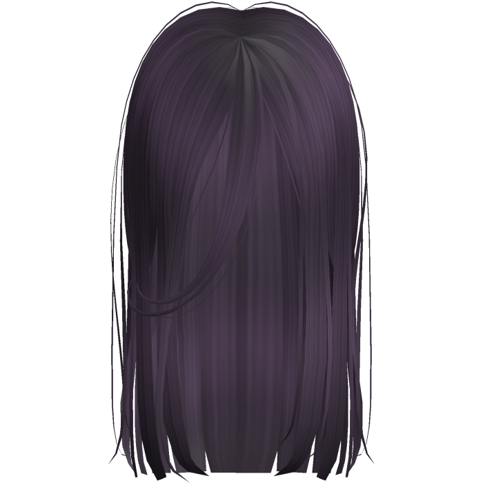 Long Messy Goth Horror Hair In Purple
