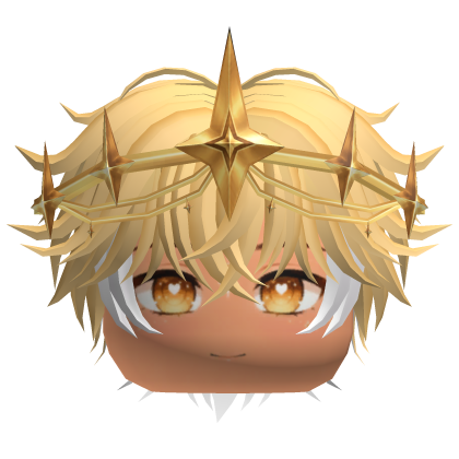 Messy Blonde Hair w/ Golden Star Halo Angel Crown