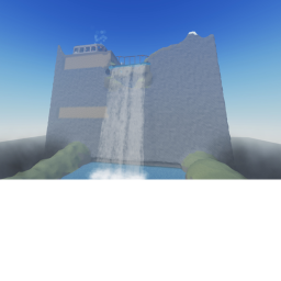 Survive at the top of a waterfall game