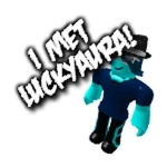 Met LuckyAura!  Roblox badge thumbnail