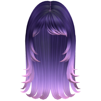 Cute Side Swept Layered Hair (Galaxy Purple)