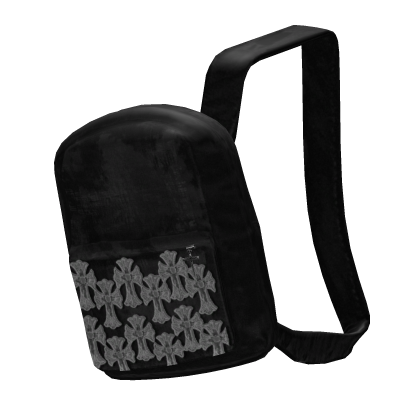 Black Backpack With White Crosses Emo Y2K 1.0 thumbnail