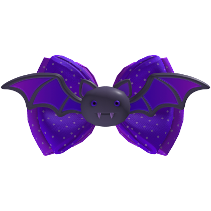 Vibrant Violet Gothic Bat Bow