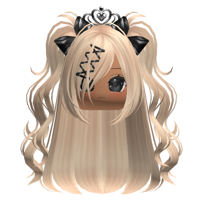 Cute Gothic Doll Hair w/ Dazed Face Roblox item