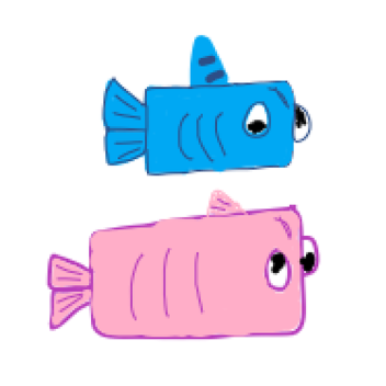 Fish with no left and right fins