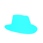 Full Cyan Neon Fedora