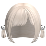 ♡ ꒰ panda beige blonde mini baby doll pigtails ꒱