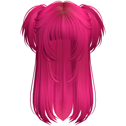 Vamp Long Straight Pigtails Hot Pink Roblox item