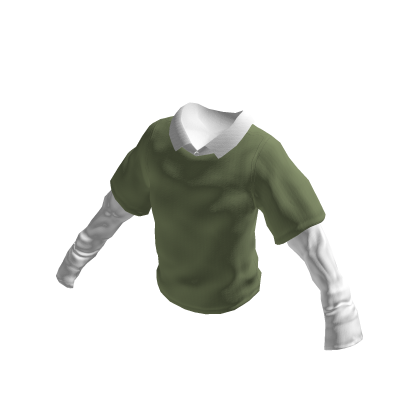 Green  Sweater With White Full Sleeve