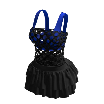 Goth Black 'n' Blue Cute Dress | Roblox Item - Rolimon's