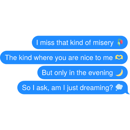 I miss that kind of misery 🥀 The kind where Text Roblox item