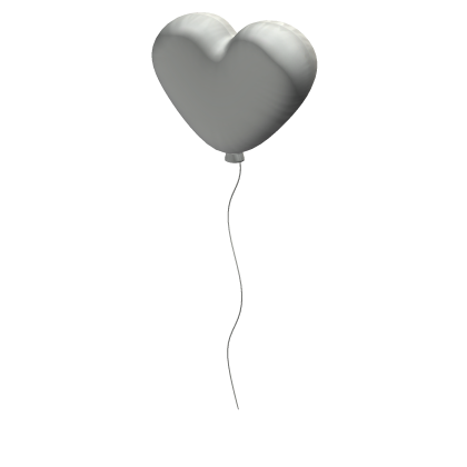 ♡  white heart balloon thumbnail