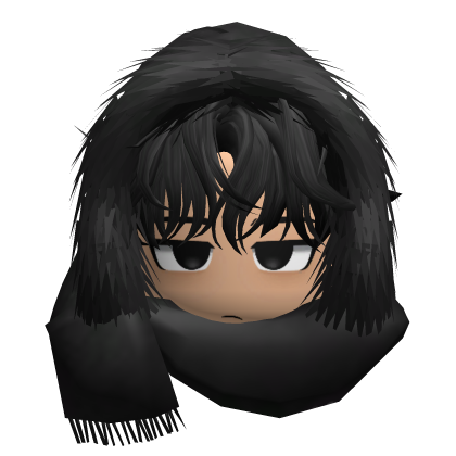 Black Emo Hair with Hood Roblox item
