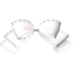 Kawaii Light Pink & White Ruffled Doll Head Bow