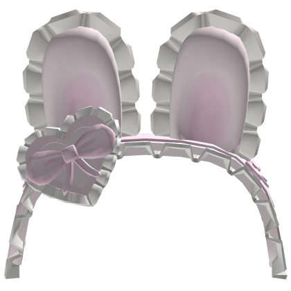 kawaii plaid bunny ruffled maid bonnet | pink