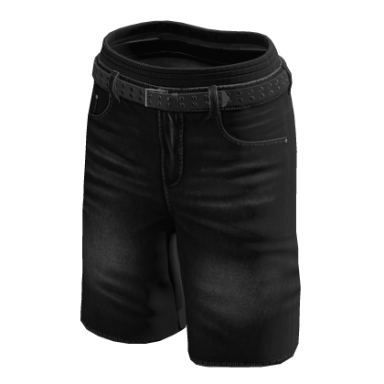 Baggy Jorts with Belt (Black) thumbnail