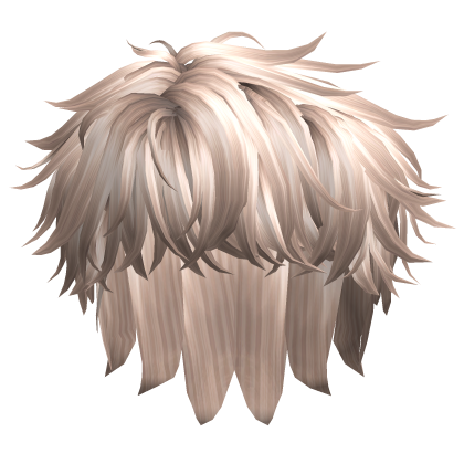Super Messy Anime Boy Hair in Platinum Blonde Roblox item