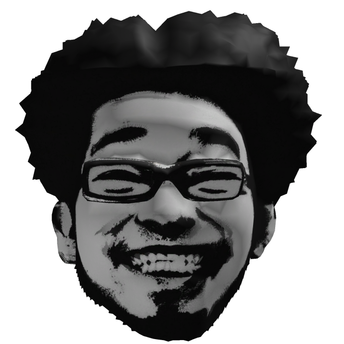 Afro God face smile (Goodnight Punpun)