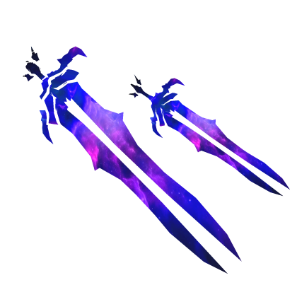 Blue Galaxy Double Cartoony Sword Roblox item