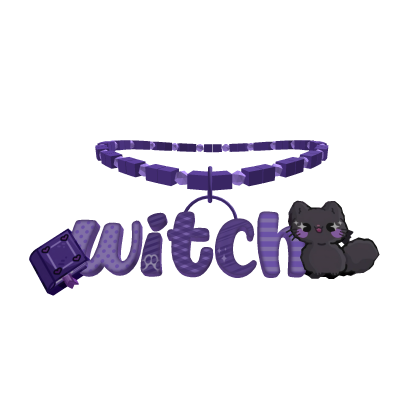 Cute Mystic Witch Necklace - Purple