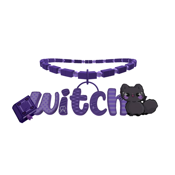 Cute Mystic Witch Necklace - Purple