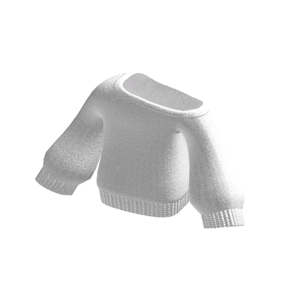 🍀Oversized Off Shoulder Sweatshirt (White)