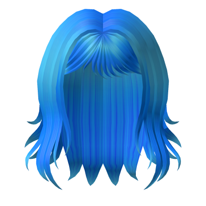 Kawaii Blue Messy Shaggy Wolfcut thumbnail