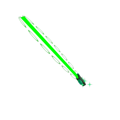Green sword with effects